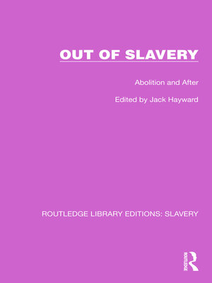 cover image of Out of Slavery